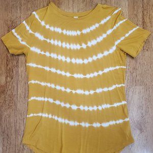 Yellow/Gold Tie Dye Top XS Old Navy